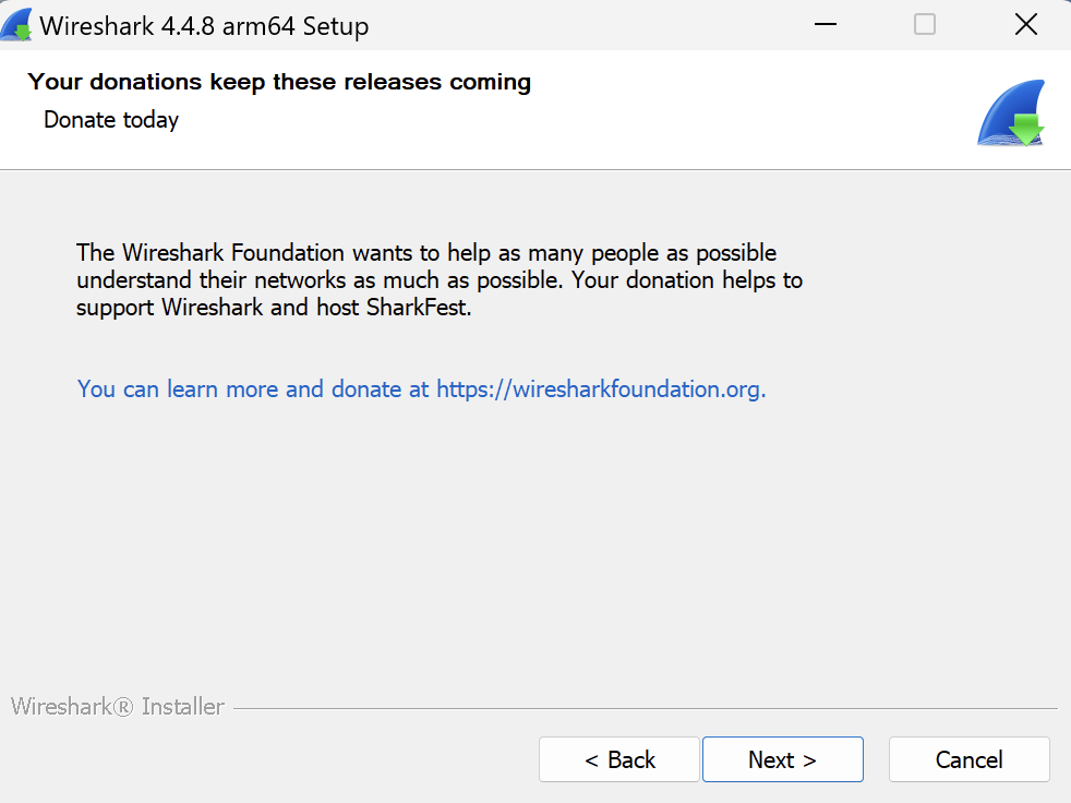 Продолжение установки