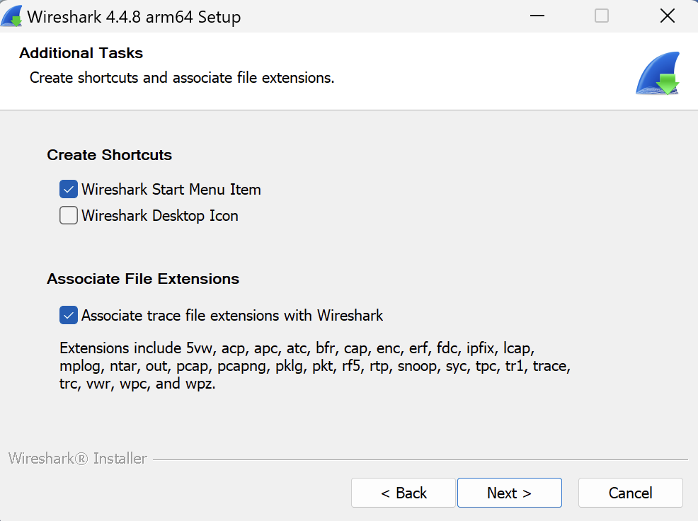 Настройки установки
