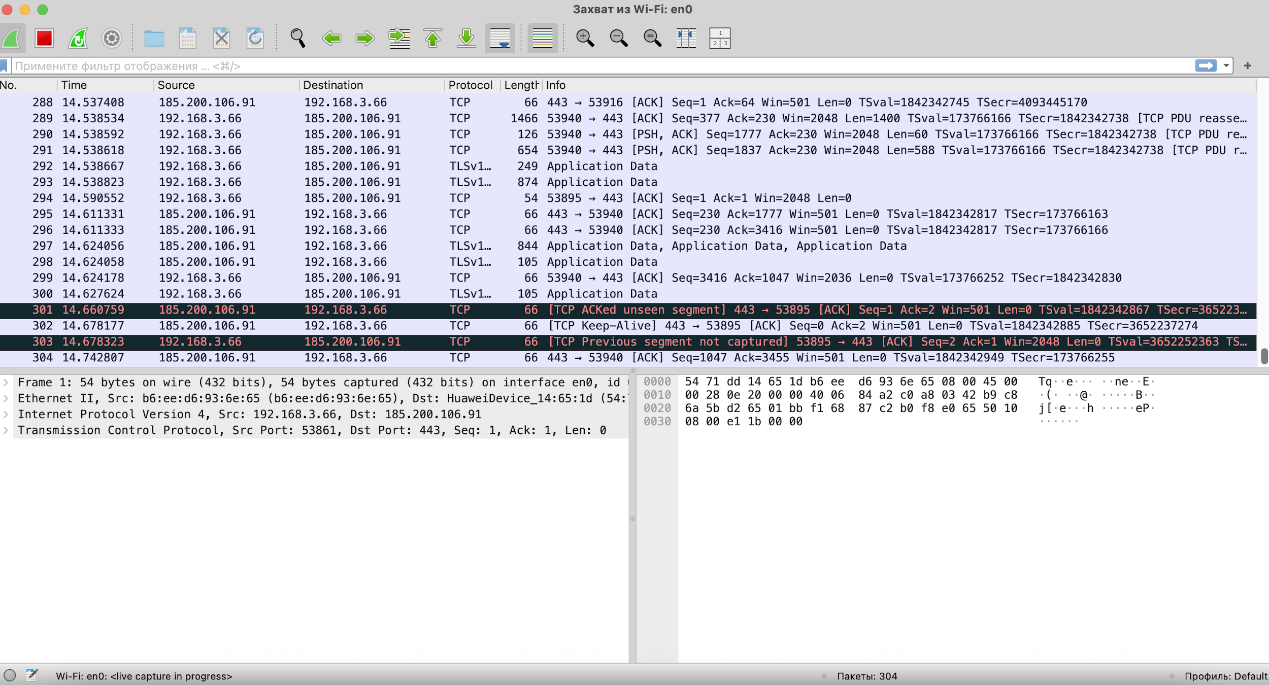 Список пакетов